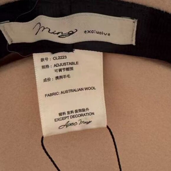 cream felt ladies winter hat - Picture 5 of 6